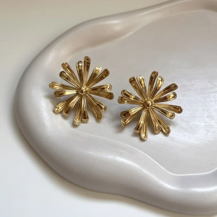Golden Sunburst Earrings