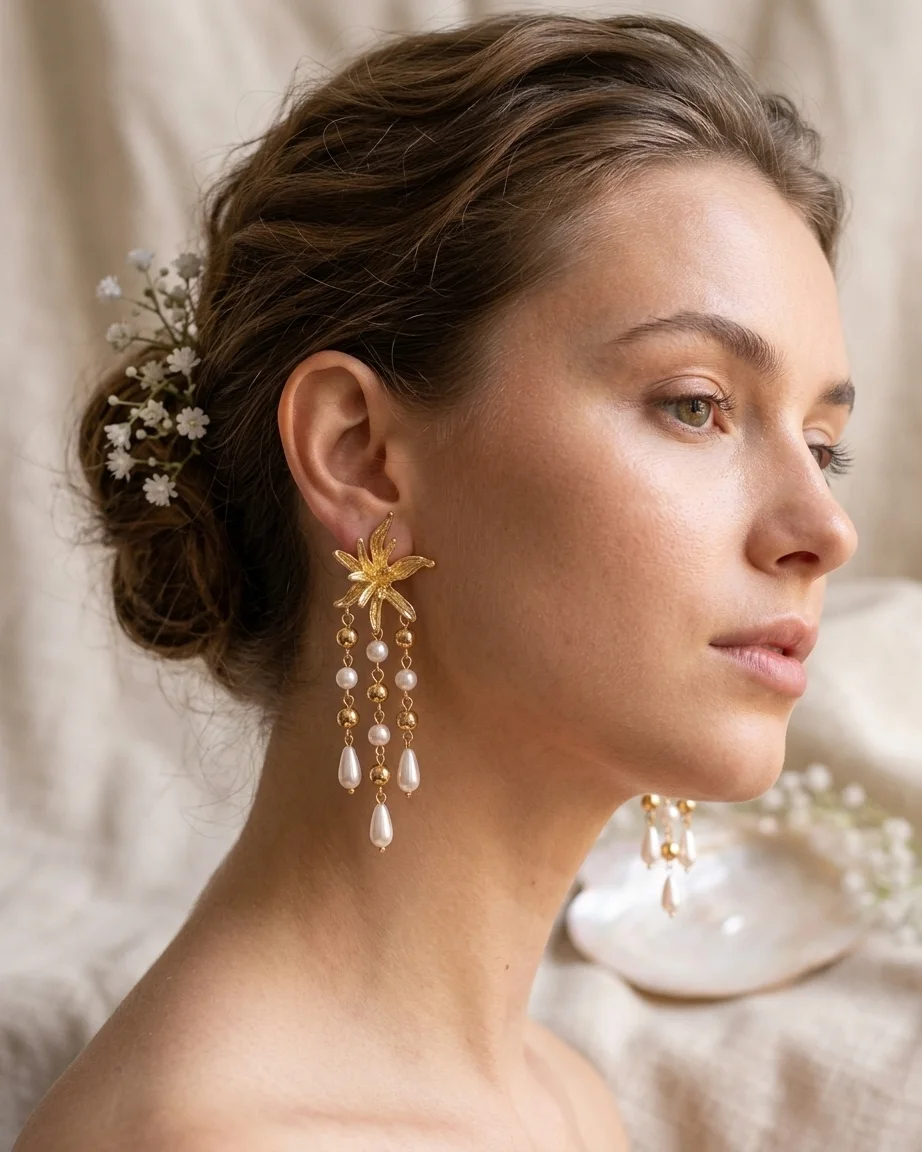 The Lilly & Dewdrop Grandeur Earrings - Image 3