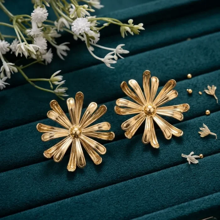 Golden Sunburst Earrings