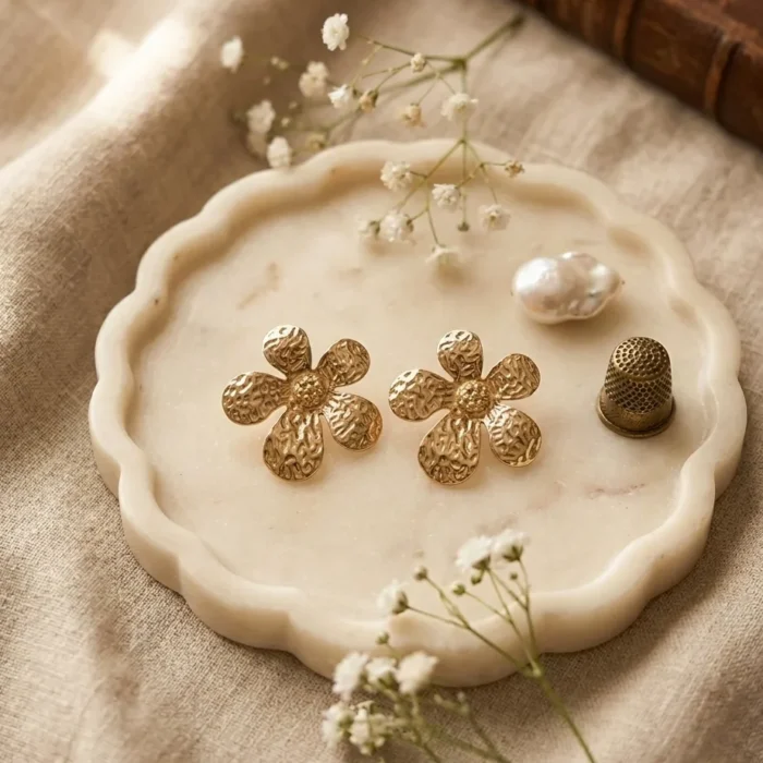 Gilded Petal Studs