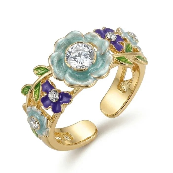 Enchanted Meadow Enamel Ring