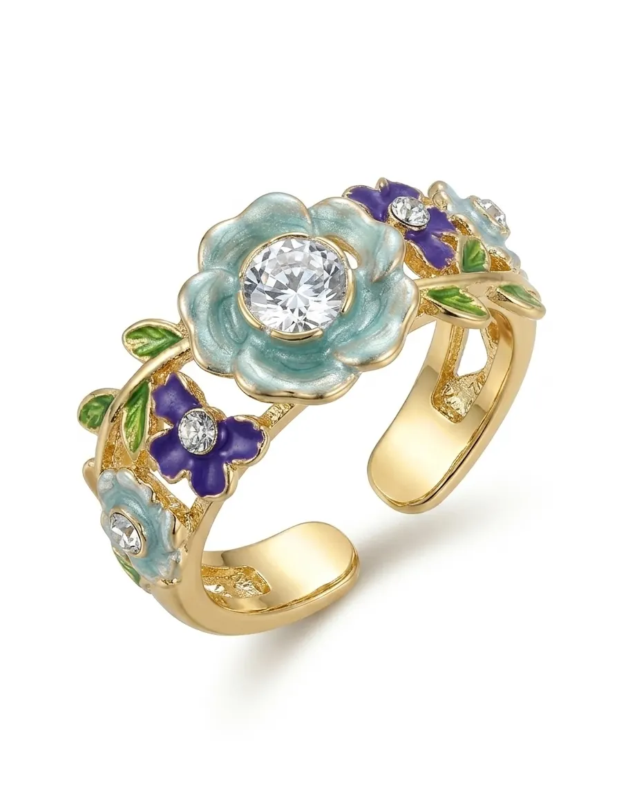 Enchanted Meadow Enamel Ring