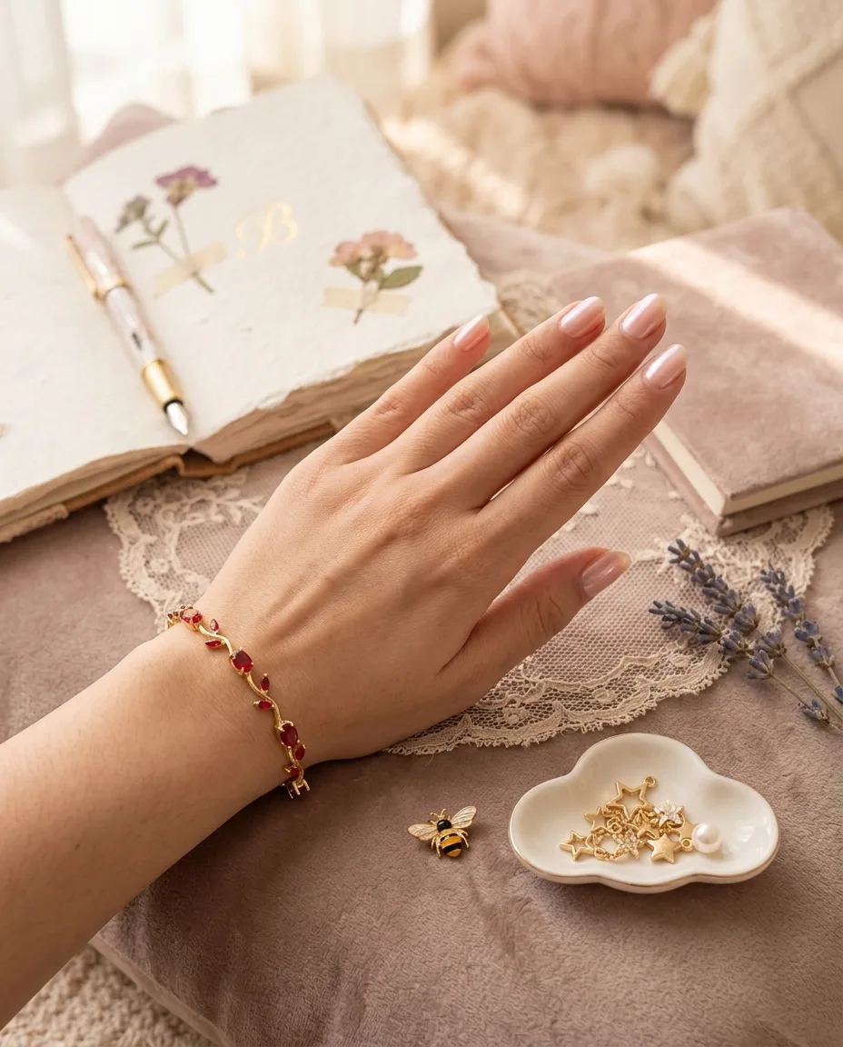 Crimson Red Tulips Bracelet - Image 2