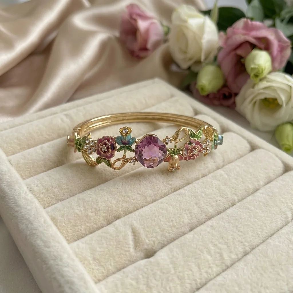Enchanted Glade Pastel Floral Bracelet - Image 2