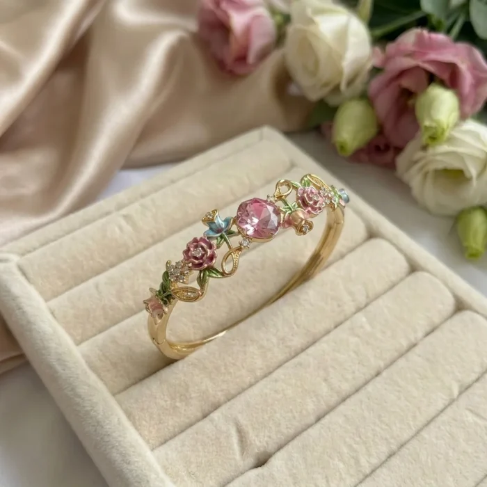 Enchanted Glade Pastel Floral Bracelet