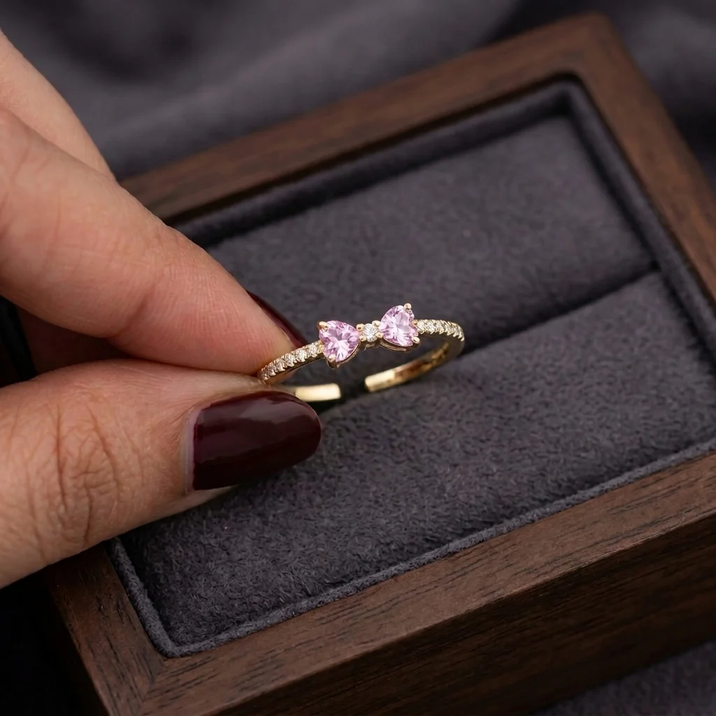 Pink Bow Ring - Image 2