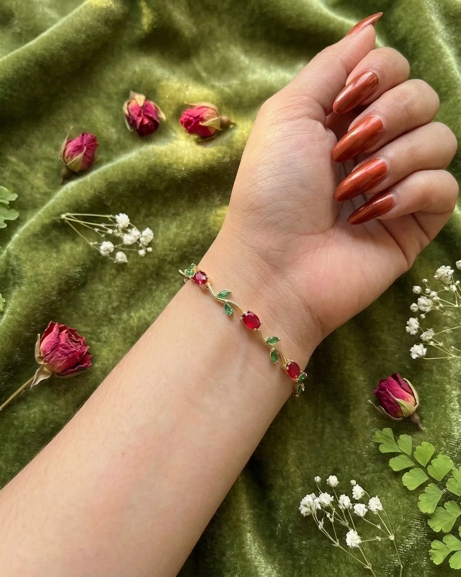 Ruby & Emerald Duo Bracelet - Image 2