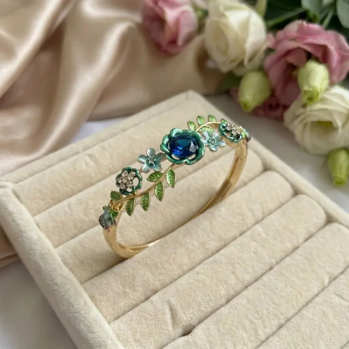 The Blue Meadow Hinged bracelet