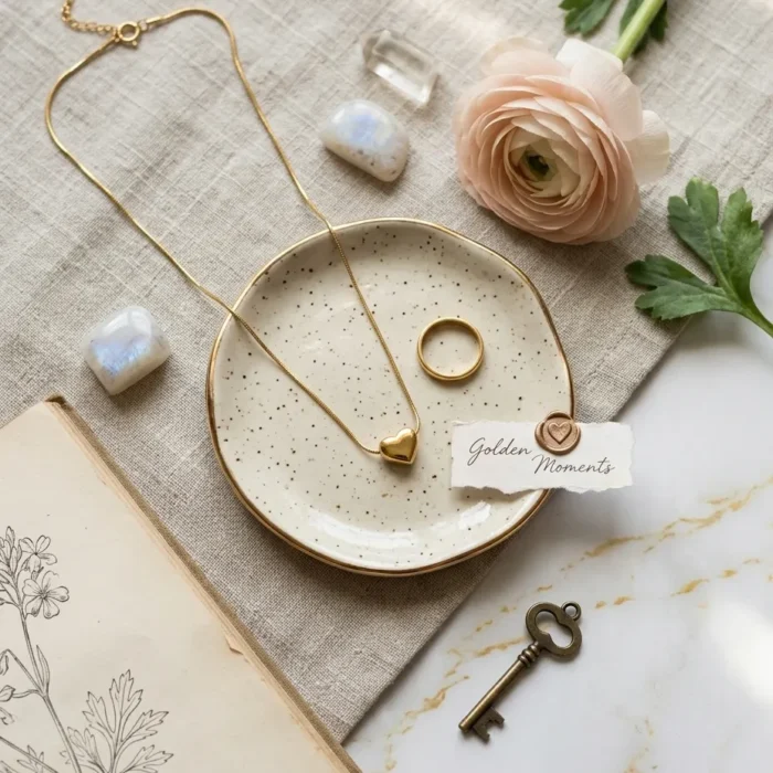 Tiny Gold Heart necklace