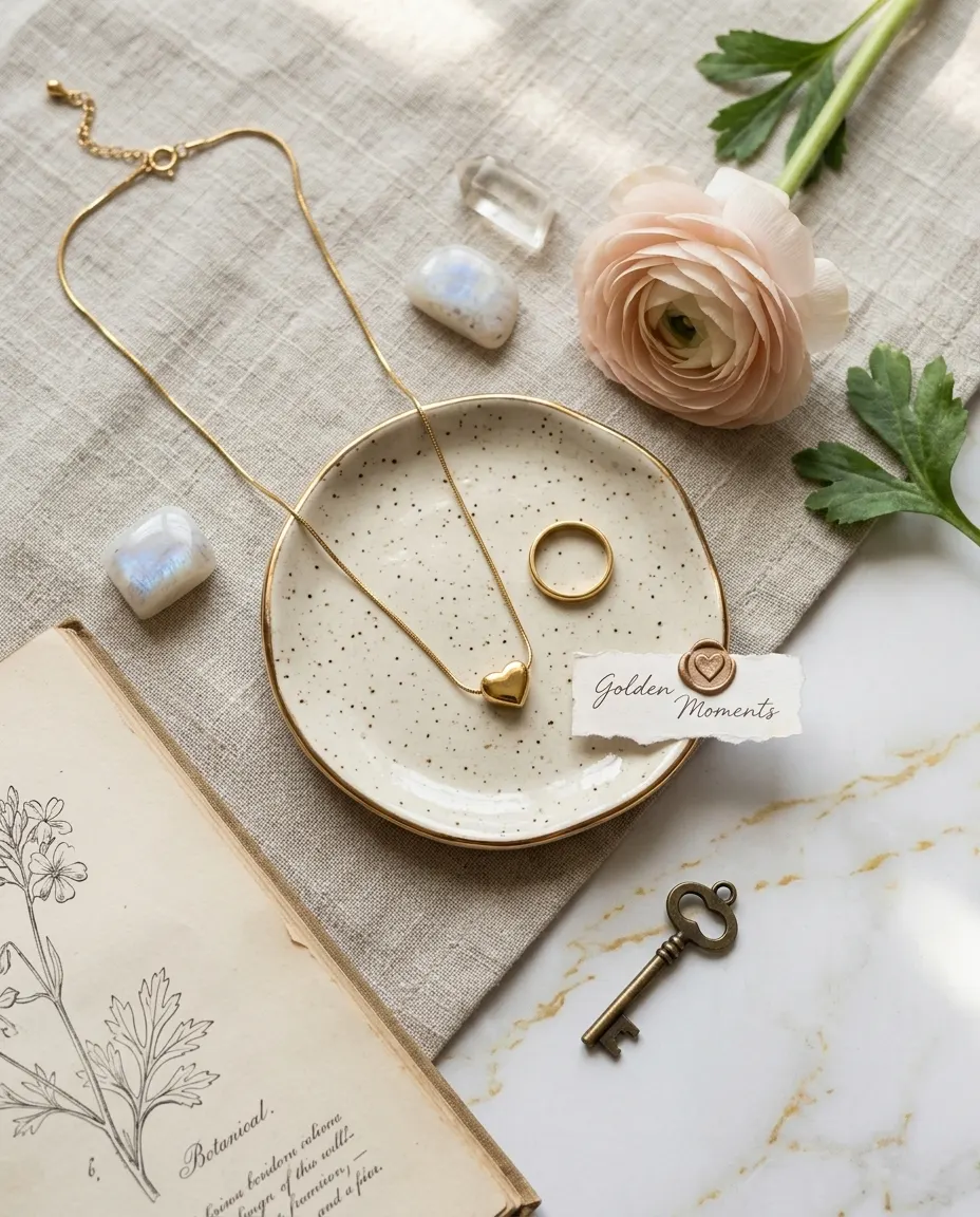 Tiny Gold Heart necklace