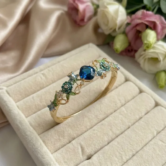 Vintage Sapphire Bloom Bracelet
