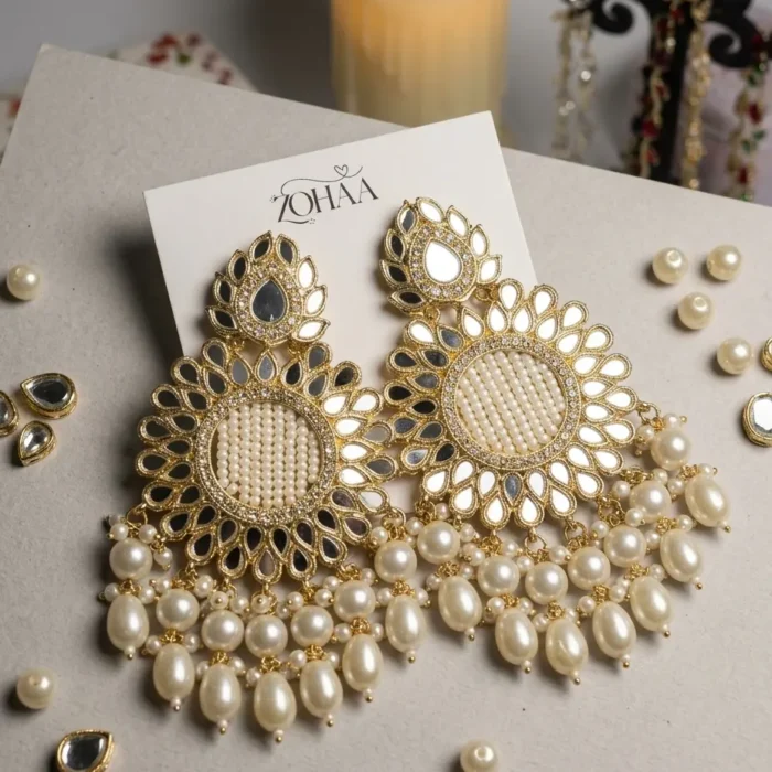 White Pearl earrings
