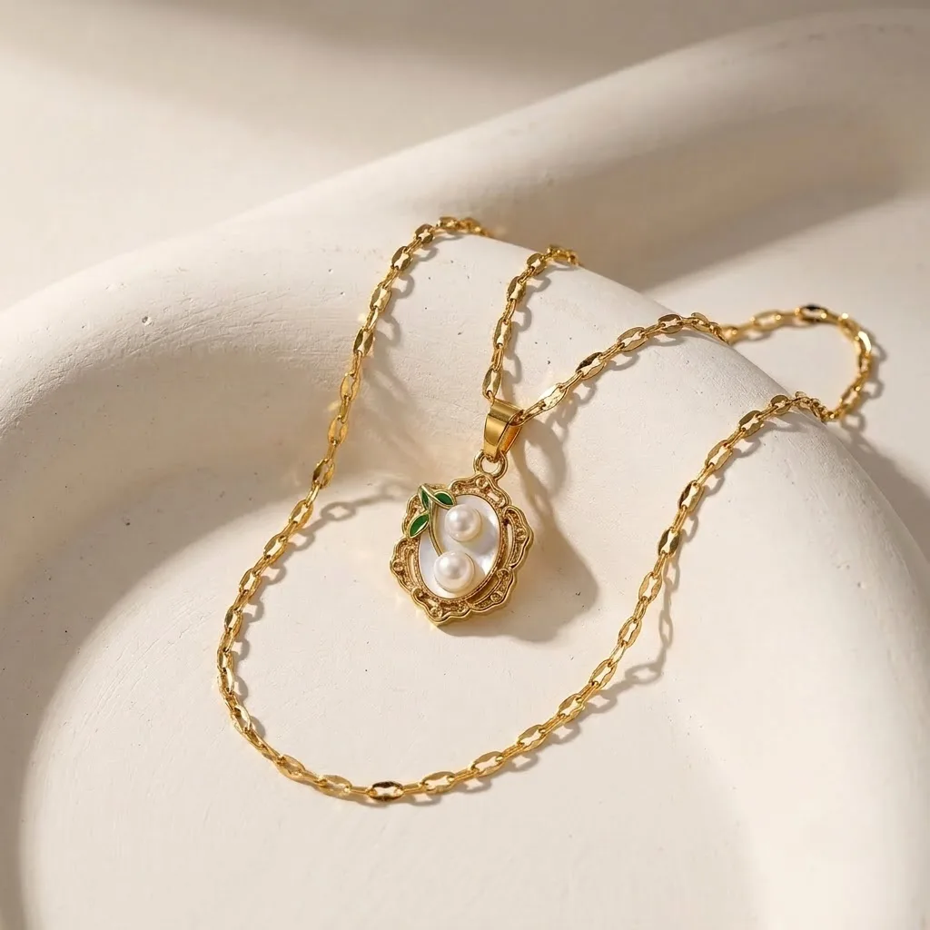 Enchanted Botanical Pearl Pendant - Image 2
