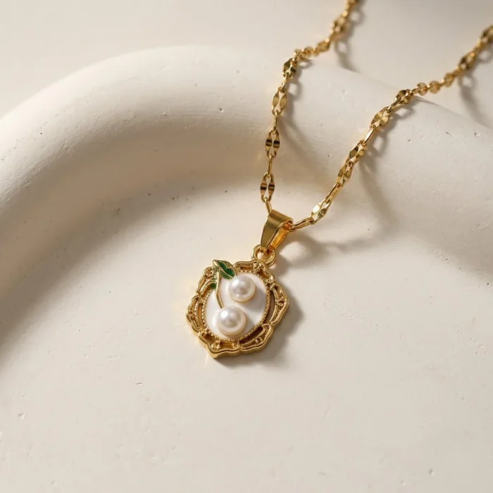 Enchanted Botanical Pearl Pendant
