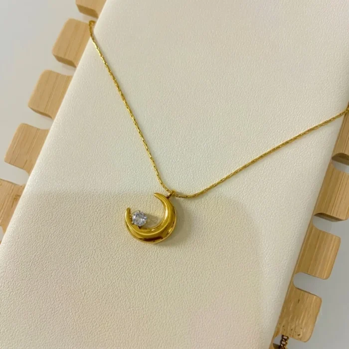 Celestial Crescent Moon Pendant