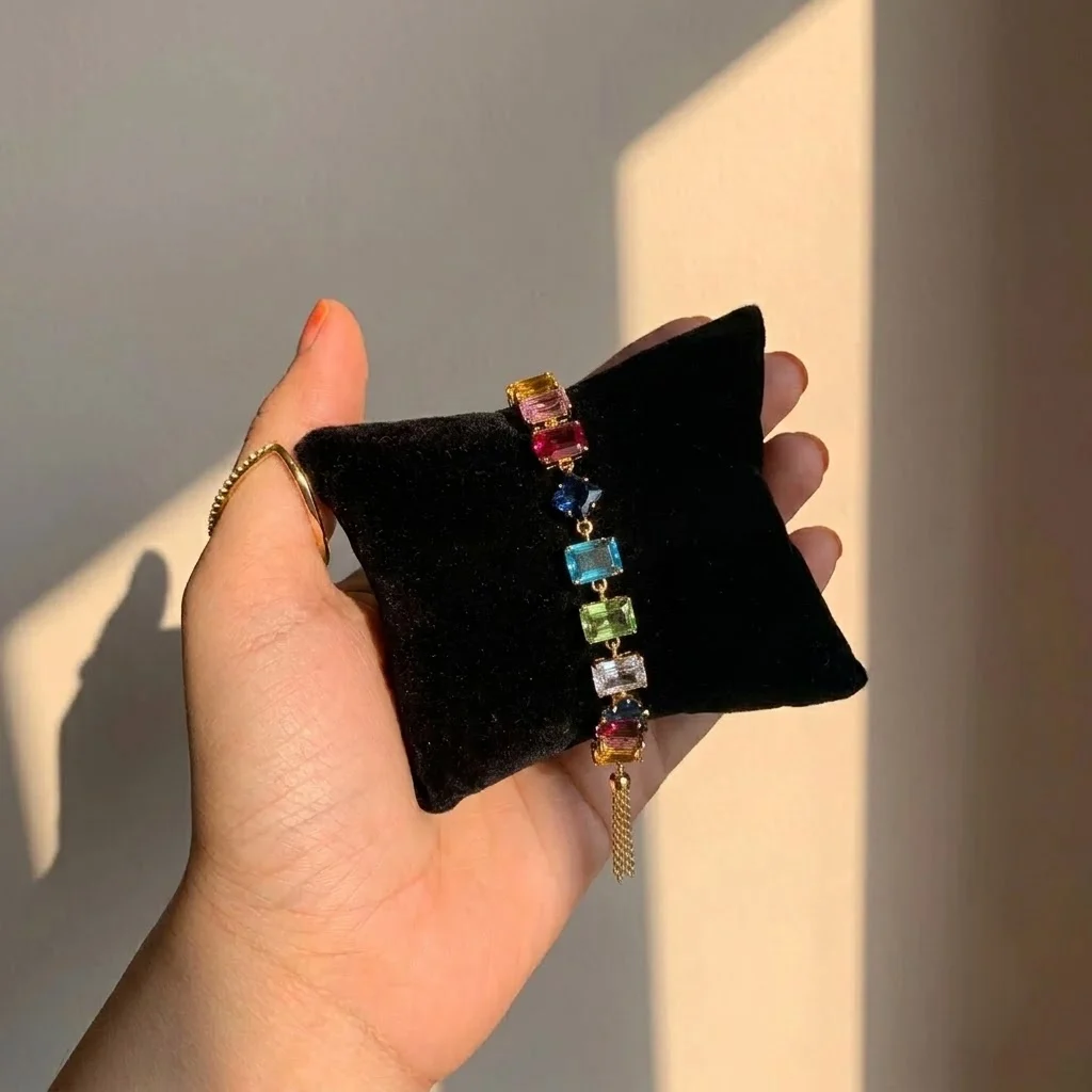 Prism Spectrum Emerald-Cut Tennis Bracelet - Image 2