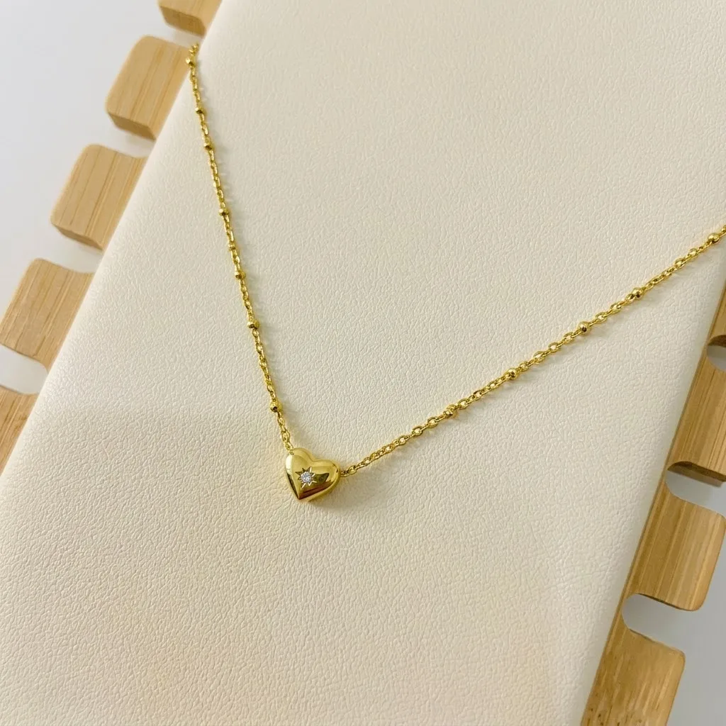 Starlight Heart Gold Pendant
