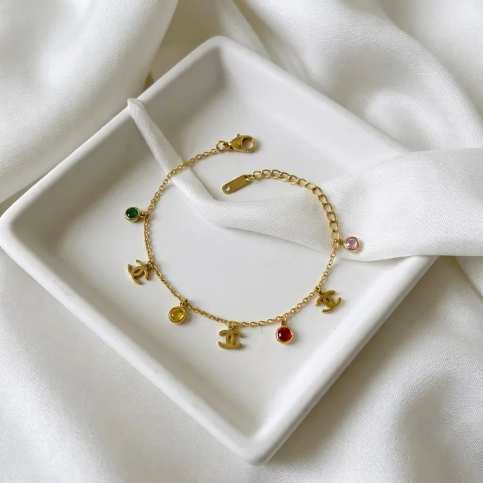 Interlocking Logo Charm Bracelet